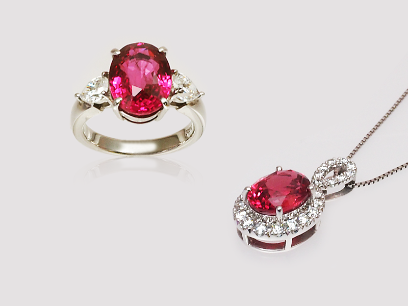 ペンダント＆ネックレス セット：Spinel　スピネル