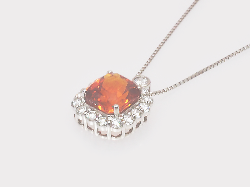 ペンダント：Orange Sapphire　オレンジサファイア